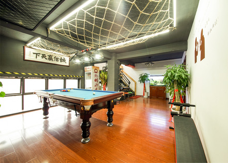 Billiards room interior viewのeditorial素材