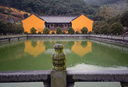 Vegetarian restaurant in Beilun District, Ningbo Cityのeditorial素材