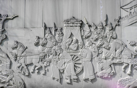 Chang hen ge relief wall carving