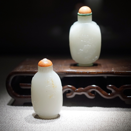White jade snuff bottleのeditorial素材