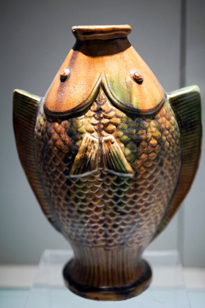 Tri colored fish of Tang Dynastyのeditorial素材