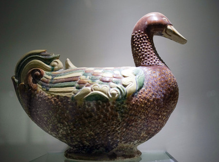 Tri colored duck of Tang Dynastyのeditorial素材