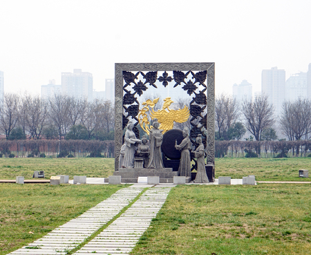 The sculpture group of the Daming Palaceのeditorial素材