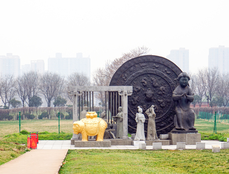 The sculpture group of the Daming Palaceのeditorial素材
