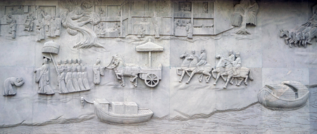 Xianyang ancient ferry relief wall