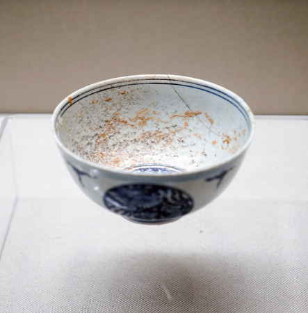 Blue and white porcelain bowlのeditorial素材