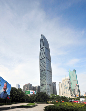 Shenzhen landmark high building sceneryのeditorial素材