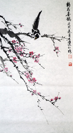 chinese ink paintingのeditorial素材