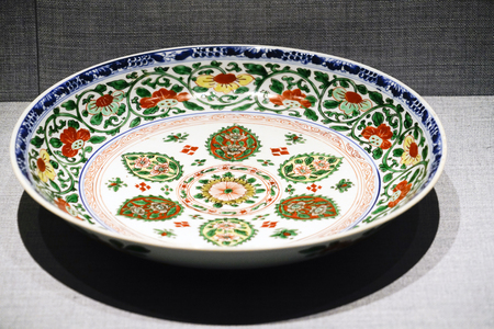 Painted porcelain plateのeditorial素材