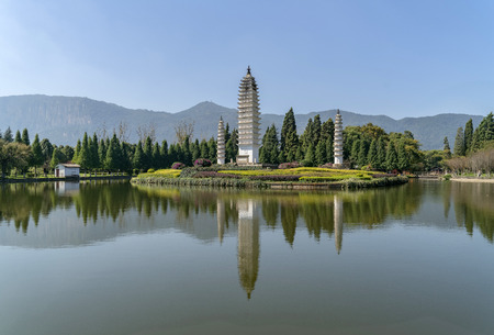 Three pagodas scenic areaのeditorial素材