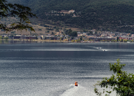 Lakeside villageの写真素材