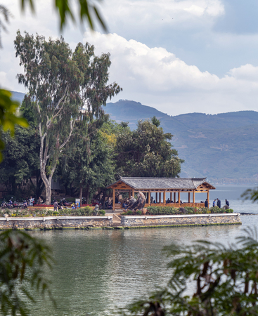 Bohai lakeside sceneryのeditorial素材