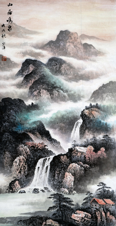 landscape paintingのeditorial素材