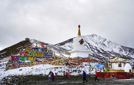 tibet pagoda sceneryのeditorial素材