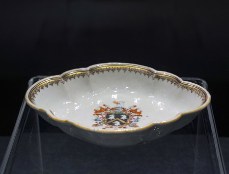 Painted porcelain plateのeditorial素材