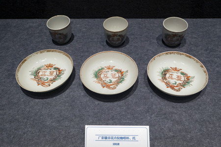 Painted porcelain plateのeditorial素材