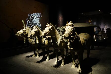 Copper horse in museumのeditorial素材