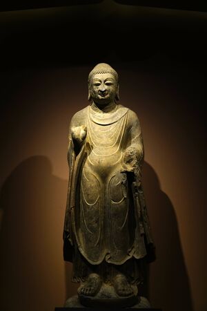 Buddha statue in museumのeditorial素材