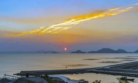 Island sunsetの写真素材