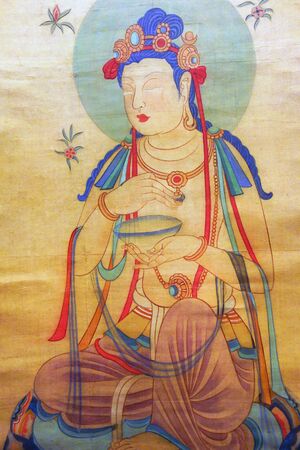 Zhang Daqianlin Dunhuang Muralのeditorial素材