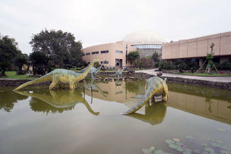 Dinosaur sculptureのeditorial素材