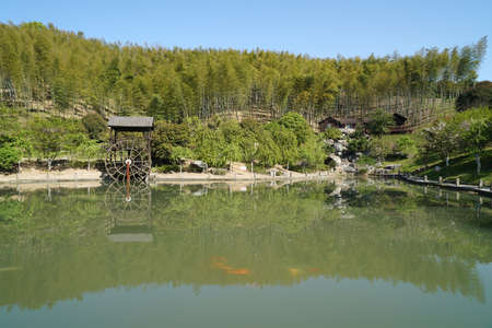 Ningbo Jiangbei Lvyeju Springの写真素材