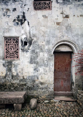 Ancient buildings in Tengtou Village, Fenghua, Ningboの写真素材