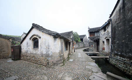 Ancient buildings in Tengtou Village, Fenghua, Ningboのeditorial素材