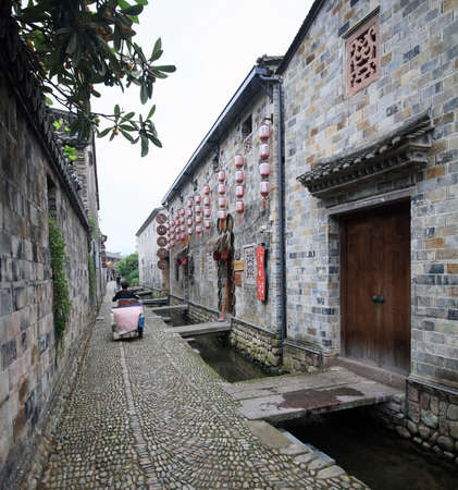 Ancient buildings in Tengtou Village, Fenghua, Ningboのeditorial素材