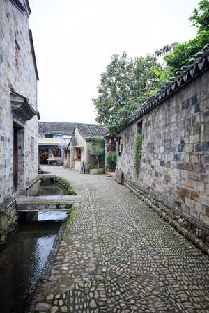 Ancient buildings in Tengtou Village, Fenghua, Ningboのeditorial素材