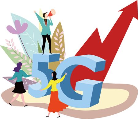5G commercialのイラスト素材