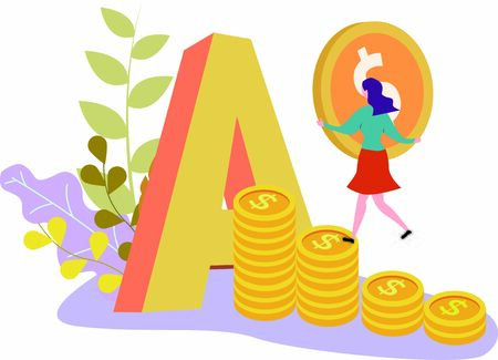 Concept of financial growth and investmentのイラスト素材