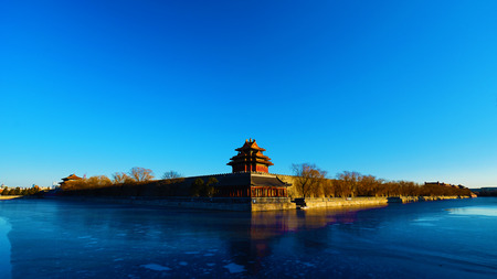 After the perfect Beijing blue haze scatters and the Imperial Palace fusionのeditorial素材
