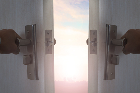 open the doorの写真素材