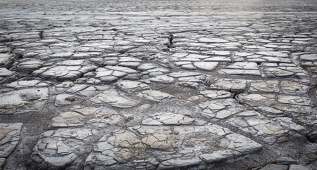 Environmental concept: Part of a Huge Area of Dried Land Suffering from Droughtの写真素材