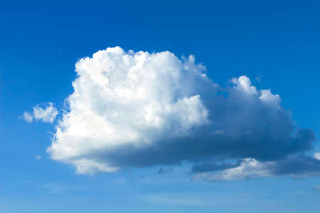 World Environment Day concept: Blue sky with white cloudsの写真素材