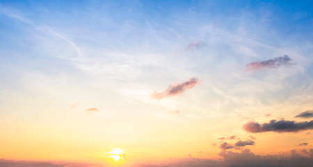 Scenic orange sunset skyの写真素材
