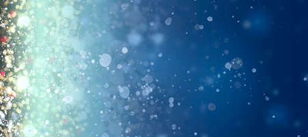 Christmas concept: Abstract christmas lights on backgroundの写真素材