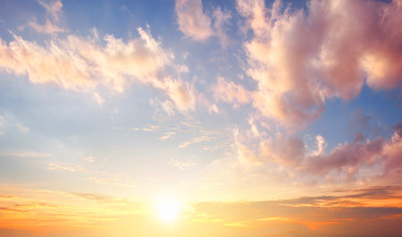 <p>Sunset sky as background or morning sunrise sky and clouds.</p>の写真素材