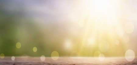 earth day concept, Green bokeh Abstract background for graphic designerの写真素材