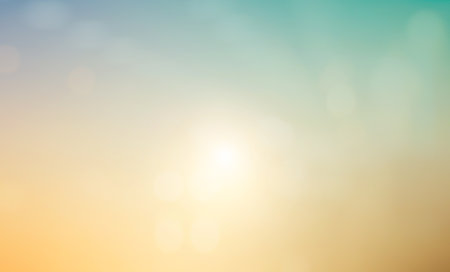 Abstract blurred sunlight beach colorful blurred bokeh backgroundの写真素材