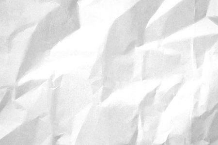 White crumpled paper texture or background for design with copy space for text.の写真素材