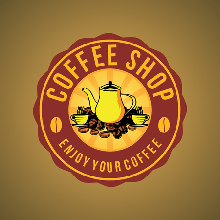 coffee logoのイラスト素材