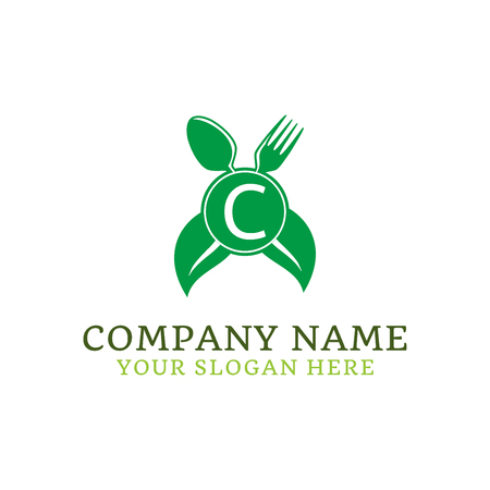 Initial C Logo Healthy foodのイラスト素材