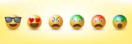 set emoticons vectorのイラスト素材