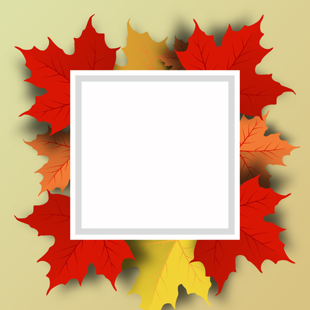 Autumn sale background layout decorate with leaves for shopping saleのイラスト素材