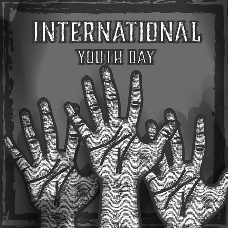 International youth day vector illustrationの写真素材