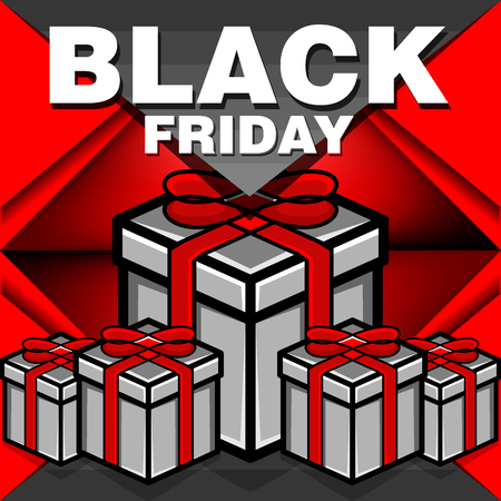 Black Friday sale inscription design template. Black Friday banner. Vector illustrationのイラスト素材