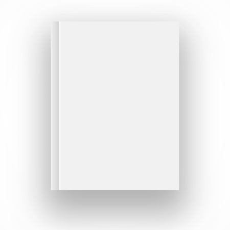 Blank book cover vector illustration gradient mesh. Isolated object for design and brandingのイラスト素材
