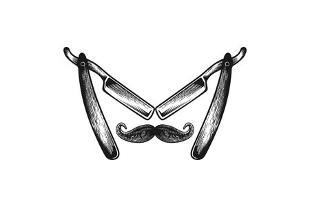 barber logo design inspirationのイラスト素材